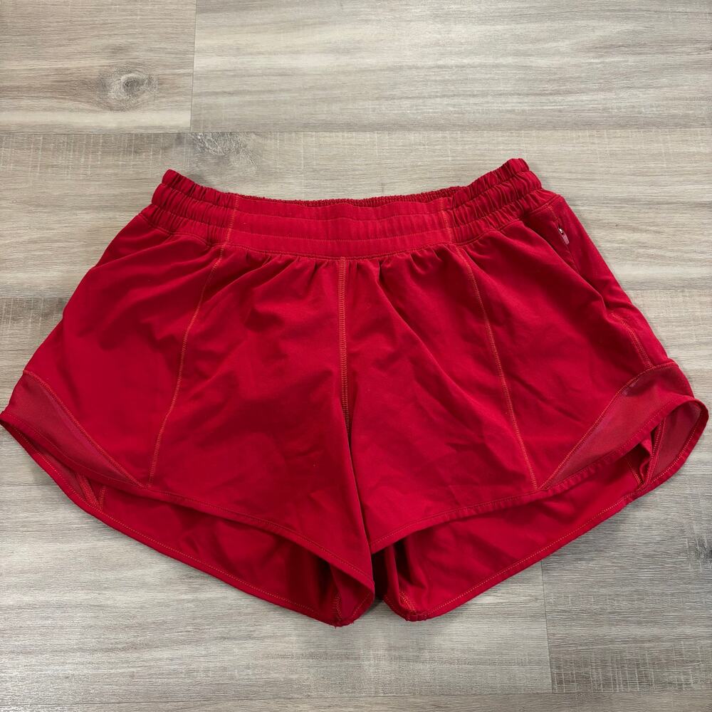 Lululemon Hotty Hot Short II Long 4" Dark Red Women Size 6